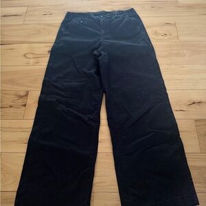 Women's Black Casual Wide-Leg Pants